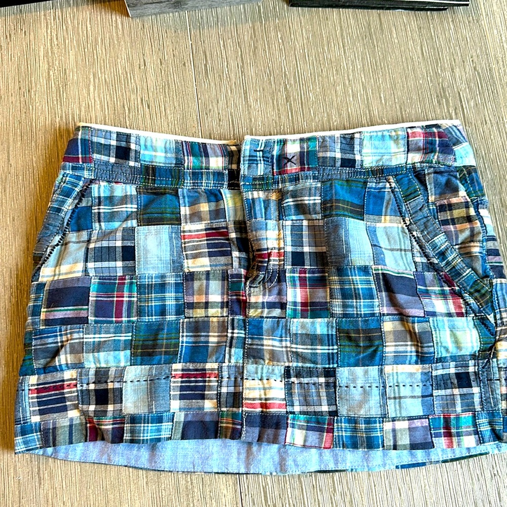 Adorable Blue Patchwork American Eagle Mini Skirt - image 1